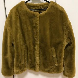 ザラ(ZARA)のZARA うぐいすボアジャケット(毛皮/ファーコート)