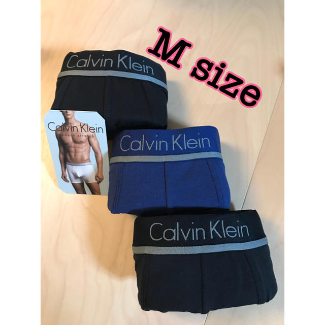 正規品新品Calvin Klein 2021春の新作 ボクサーパンツ ブルー.ブラック 3枚組 安い割引 M
