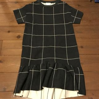 ザラキッズ(ZARA KIDS)のZARA KIDS グレーチェックワンピース 152㎝(ワンピース)