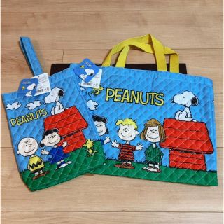 スヌーピー(SNOOPY)の新品未使用 スヌーピー キルトレッスンバッグ シューズ袋(レッスンバッグ)