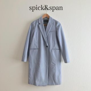 スピックアンドスパン(Spick & Span)の訳あり◇スピックアンドスパン チェスターコートSアウター冬 ブルー 通勤仕事(チェスターコート)