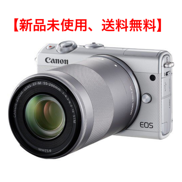 約2420万画素記録メディア【新品未開封、送料無料】Canon EOS M100ダブルズームキット ホワイト