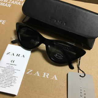 ザラ(ZARA)の1点のみ ザラ 黒 ブラック キャッツアイ サングラス 眼鏡 モード KBF(サングラス/メガネ)