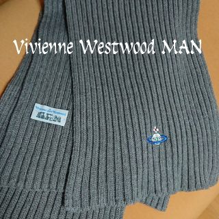 ヴィヴィアンウエストウッド(Vivienne Westwood)のヴィヴィアンウエストウッドMAN　厚手ウールニットマフラー　フリンジなし(マフラー)