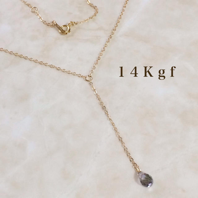 14Kgf/K14gfグレートパーズYラインネックレス プラージュ レディースのアクセサリー(ネックレス)の商品写真