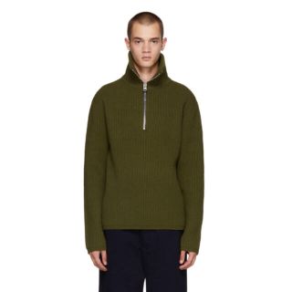 都内から即発送Acne Studios ハーフジップリブ編みセーター ブラック