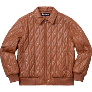 シュプリーム(Supreme)のsupreme quilted studded leather jacket(レザージャケット)