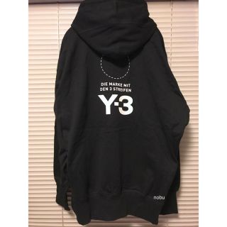 【ビッグシルエット】Y-3ワイスリーレイヤードバックロゴスウェットパーカー L