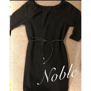 ノーブル(Noble)のNoble ウールワンピース ベルト付(ひざ丈ワンピース)