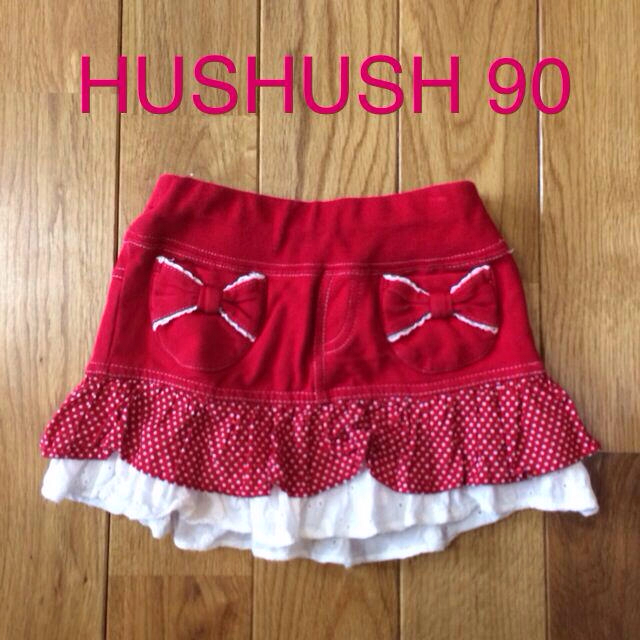 HusHush(ハッシュアッシュ)のHUSHUSH♡レースフリルスカート90 キッズ/ベビー/マタニティのキッズ服女の子用(90cm~)(その他)の商品写真