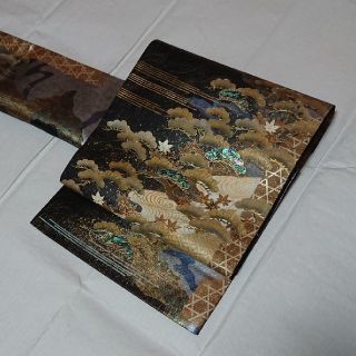 正絹 袋帯 漆 引箔 螺鈿 作家物の通販 by アリーナ's shop|ラクマ