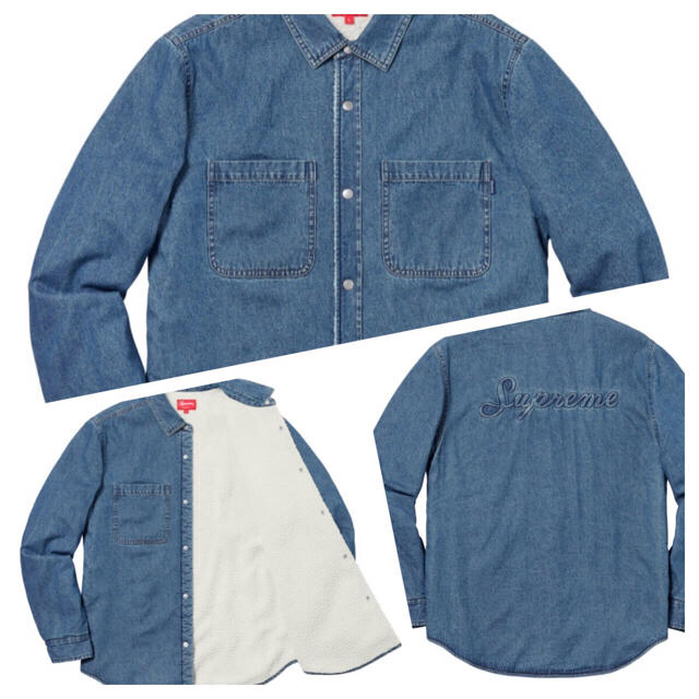 Supreme☆Sherpa Lined Denim Shirt デニムシャツ