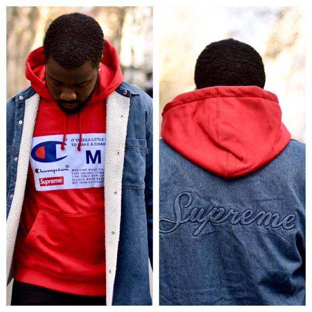 supreme Sherpa lined denim shirt  デニム