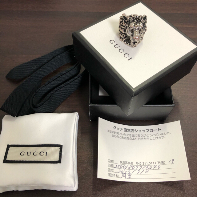 Gucci(グッチ)のGUCCI ライオンヘッドリング 19号 メンズのアクセサリー(リング(指輪))の商品写真