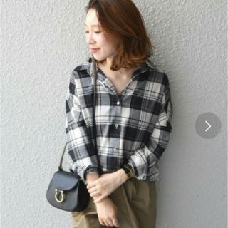 シップスフォーウィメン(SHIPS for women)のシップス チェックネルシャツ 長袖 秋冬 モノクロ(シャツ/ブラウス(長袖/七分))