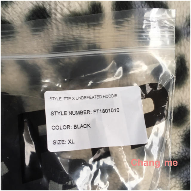 UNDEFEATED - XL 新品未開封 1/5国内発売 UNDEFEATED FTP パーカー 黒