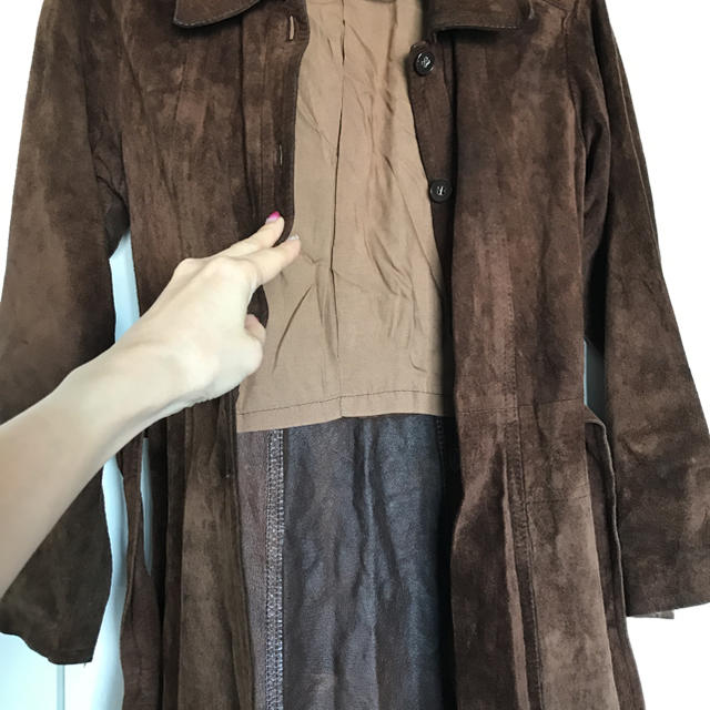 ROPE’(ロペ)のロペ 年代物 古着 本革コート 1970年代 6号 レディースのジャケット/アウター(ロングコート)の商品写真