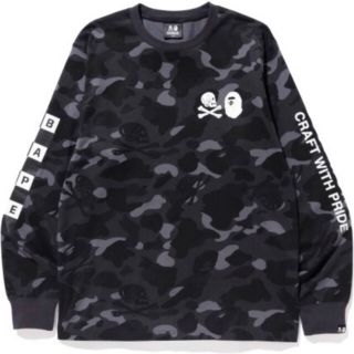 アベイシングエイプ(A BATHING APE)のBAPE NBHD CAMO TEE LS ロンT  M(Tシャツ/カットソー(七分/長袖))