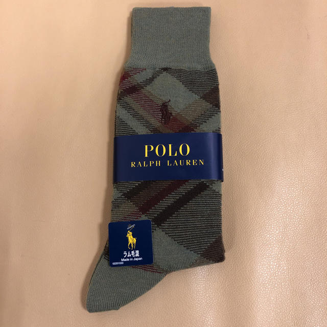 POLO RALPH LAUREN(ポロラルフローレン)の新品 メンズ POLO ポロラルフローレン ラム毛ソックス 日本製 メンズのレッグウェア(ソックス)の商品写真