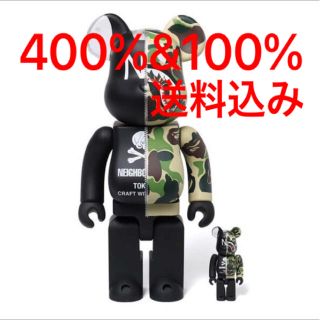 アベイシングエイプ(A BATHING APE)のBAPE NBHD ABC SHARK BE@RBRICK 400%&100%(その他)