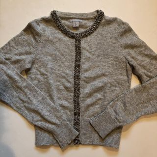 エイチアンドエム(H&M)のH&M♡ビジュー♡グレー♡カーディガン♡ニット(カーディガン)