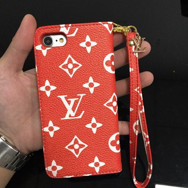 LOUIS VUITTON - Louis Vuitton iPhone 7/8レッドレザー携帯電話ケースカードの通販 by え's shop｜ルイヴィトンならラクマ