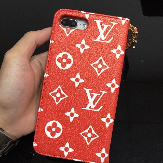 LOUIS VUITTON - Louis Vuitton iPhone7/8 plus レッドレザー携帯電話ケの通販 by え's shop｜ルイヴィトンならラクマ