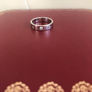 カルティエ(Cartier)のカルティエ WGミニラブリング 1Pダイヤ 48号(リング(指輪))