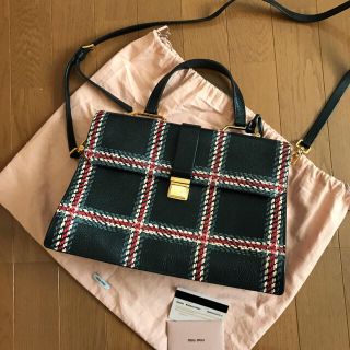 ミュウミュウ(miumiu)の美品♡ miumiu  ミュウミュウ マドラスチェックショルダーバッグ(ショルダーバッグ)