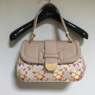 タカシマヤ(髙島屋)の高島屋 salon le chic ALCANTARA シルク ハンドバッグ(ハンドバッグ)