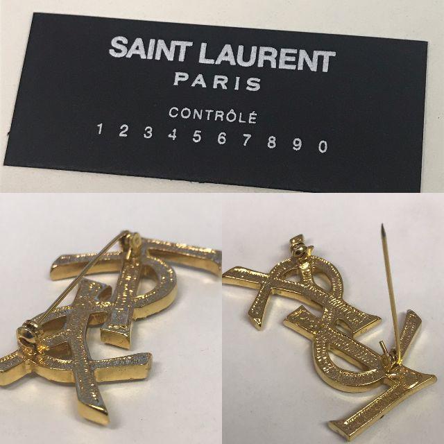 Saint Laurent - イヴサンローラン ブローチ ラインストーン ゴールドの通販 by yo-'s shop｜サンローランならラクマ