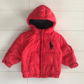 ラルフローレン(Ralph Lauren)の美品 ラルフローレン☆ダウン ジャケット コート 赤 レッド 80 キッズ(ジャケット/コート)