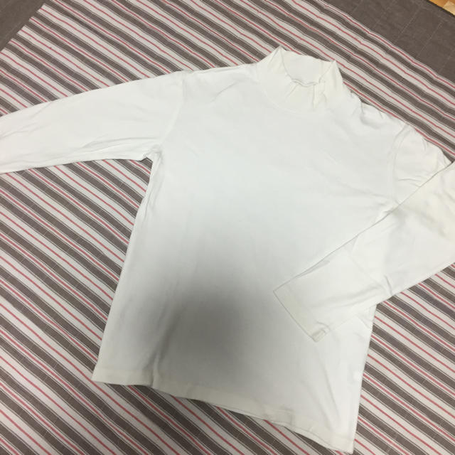 UNIQLO(ユニクロ)のユニクロ ハイネックシャツ S  ホワイト  メンズのトップス(Tシャツ/カットソー(半袖/袖なし))の商品写真