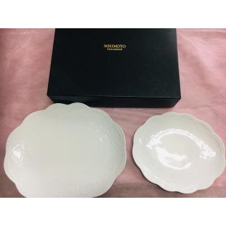 ミキモト(MIKIMOTO)の再値下げ ミキモト MIKIMOTO 皿 セット 白 レース(食器)