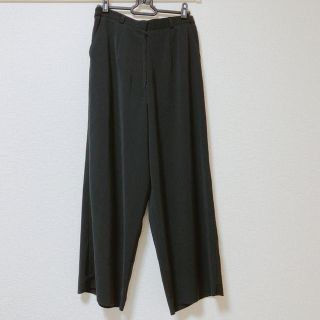 タック付ワイドパンツ(古着)(クロップドパンツ)