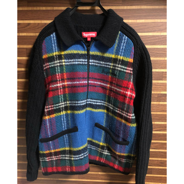 Supreme - Plaid Front Zip Sweater L | angeloawards.com
