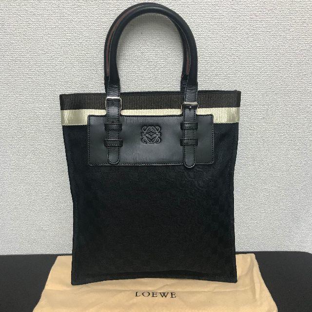 LOEWE(ロエベ)のロエベ　トートバッグ　黒　レザー　キャンバス　 レディースのバッグ(トートバッグ)の商品写真