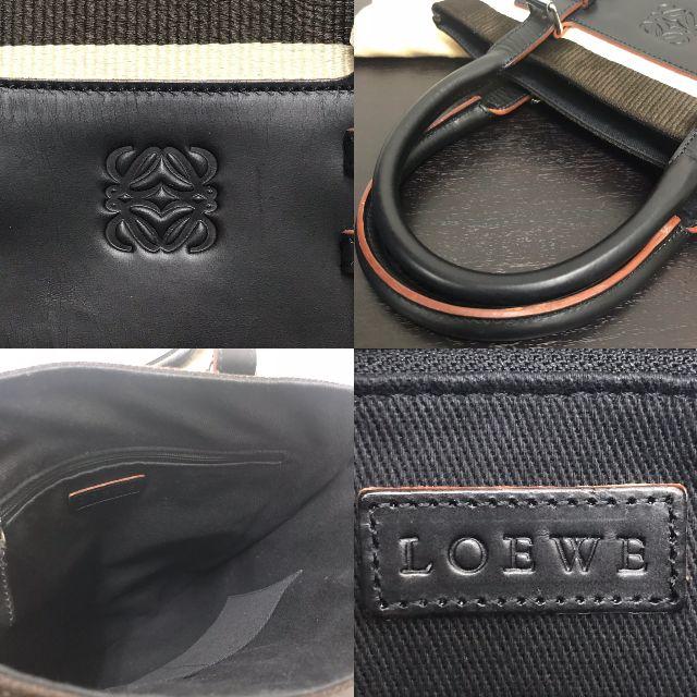 LOEWE(ロエベ)のロエベ　トートバッグ　黒　レザー　キャンバス　 レディースのバッグ(トートバッグ)の商品写真