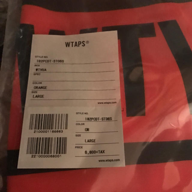 W)taps(ダブルタップス)のzoe様専用 WTAPS 18AW SPOT WTVUA ORANGE L メンズのトップス(Tシャツ/カットソー(半袖/袖なし))の商品写真