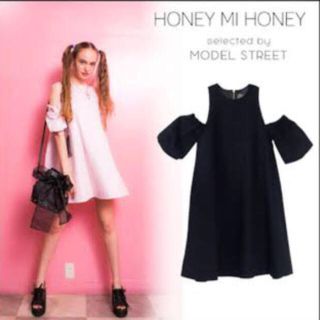 ハニーミーハニー(Honey mi Honey)の【最終値下げ】HONEY MI HONEY オフショルワンピース(ミニワンピース)