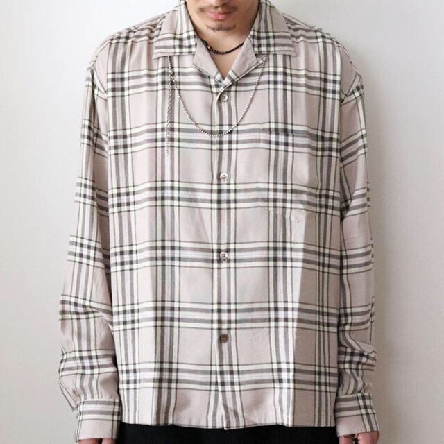 UNUSED 18AW rayon check shirt 2 アンユーズド