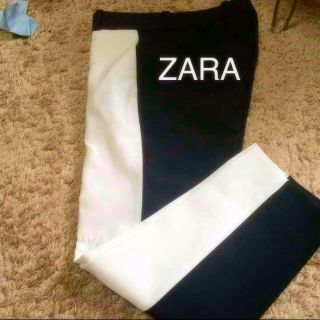 ザラ(ZARA)のZARA♡バイカラーパンツ(クロップドパンツ)