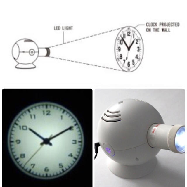 アナログ プロジェクションクロック ホワイト 新品 インテリア/住まい/日用品のインテリア小物(置時計)の商品写真