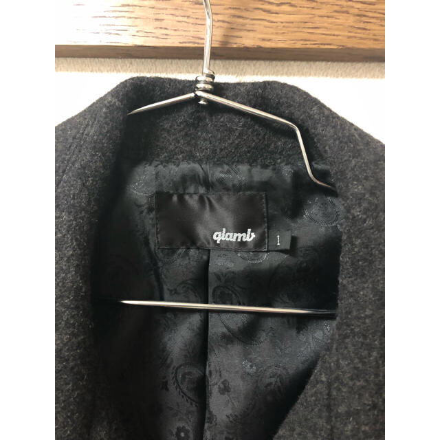 glamb(グラム)の美品 glamb Lion P Coat サイズ1  Pコート　チャコールグレー メンズのジャケット/アウター(ピーコート)の商品写真