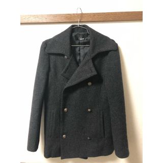 グラム(glamb)の美品 glamb Lion P Coat サイズ1  Pコート　チャコールグレー(ピーコート)