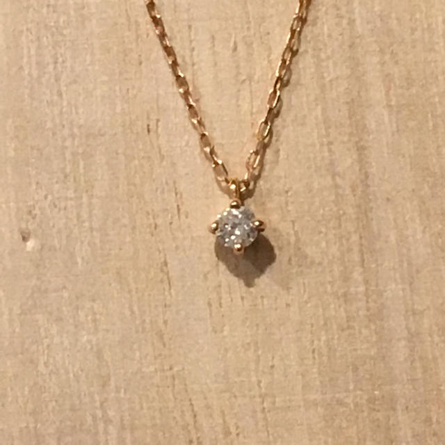 K10PG ダイヤモンド ハート ネックレスのサムネイル
