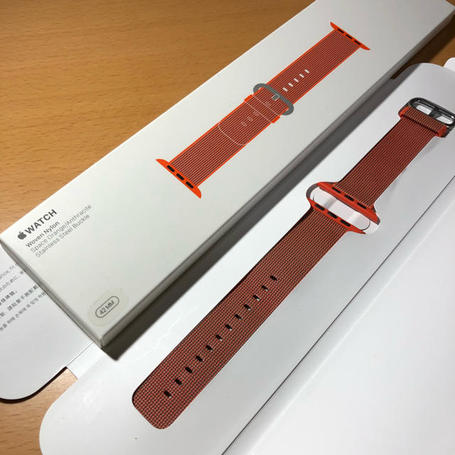 Apple Watch(アップルウォッチ)のApple Watch 42mm 44mm ウーブンナイロンバンド オレンジ スマホ/家電/カメラのスマートフォン/携帯電話(その他)の商品写真