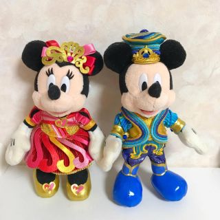 ディズニー(Disney)のミッキー ミニー ぬいぐるみバッジ(ぬいぐるみ)