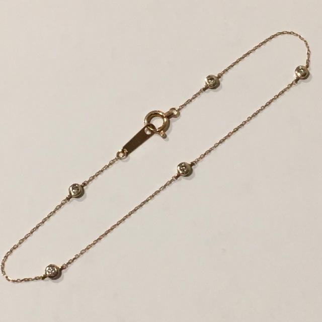 K10PG ダイヤモンド ブレスレット 0.10CT