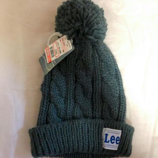 リー(Lee)のLee☆ボンボン付きニット帽☆フリーサイズ☆新品未使用(ニット帽/ビーニー)